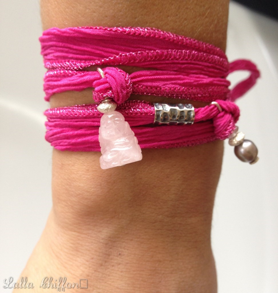 Bracelet quartz rose Zen Lalla Chiffon