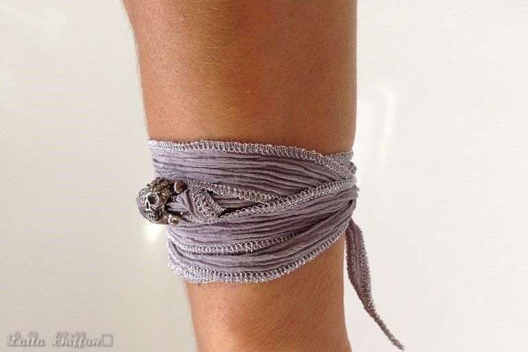 Bracelet Lalla Chiffon tete de mort