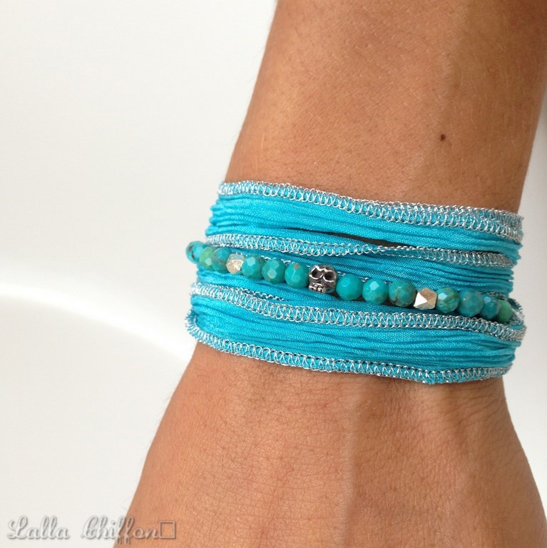 Bracelet turquoises Nicola Lalla Chiffon